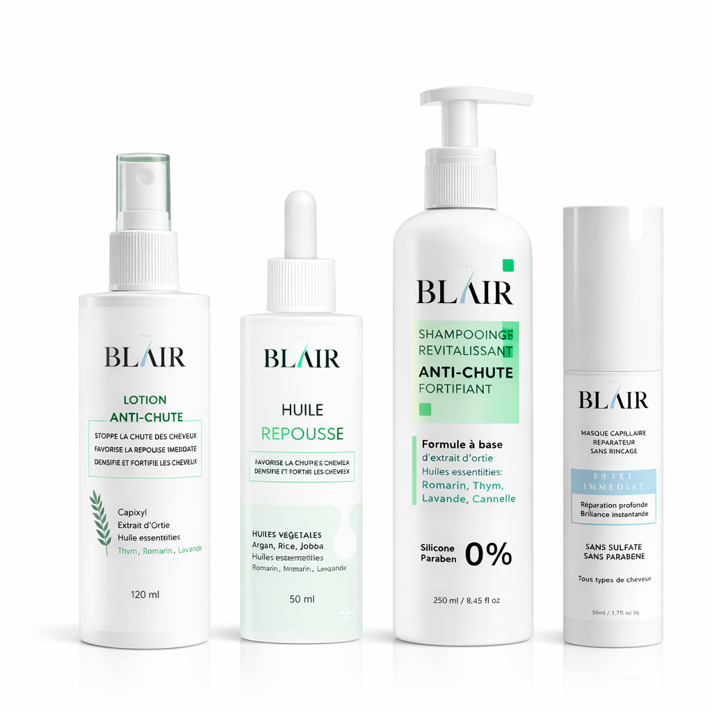 Pack Complet Blair (Shampoing Anti-Chute +Lotion Anti-Chute + Masque BLAIR + Huile Anti-Chute )