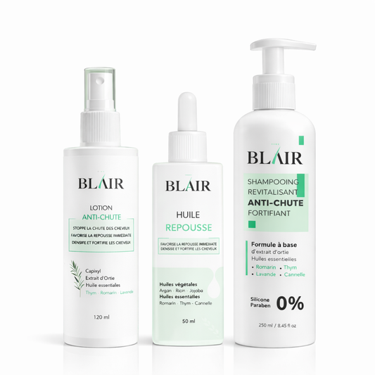 Pack Anti-Chute BLAIR (Shampoing Anti-Chute +Lotion Anti-Chute + Huile Anti-Chute )