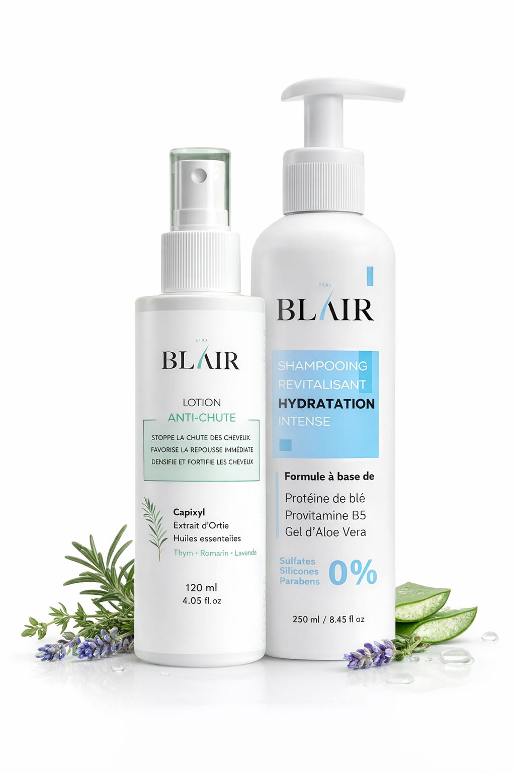 Pack  BLAIR   (Lotion Anti-Chute et Shampoing Hydratant )